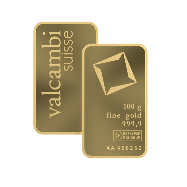 100 Gram Valcambi Gold Bar