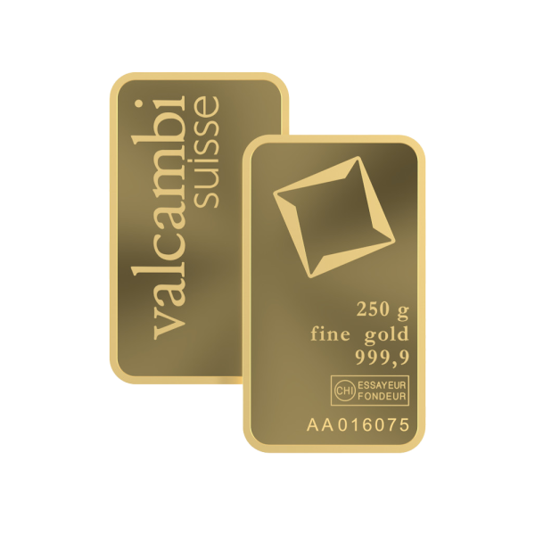 250 Gram Valcambi Gold Bar