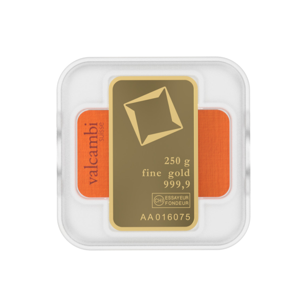 250 Gram Valcambi Gold Bar
