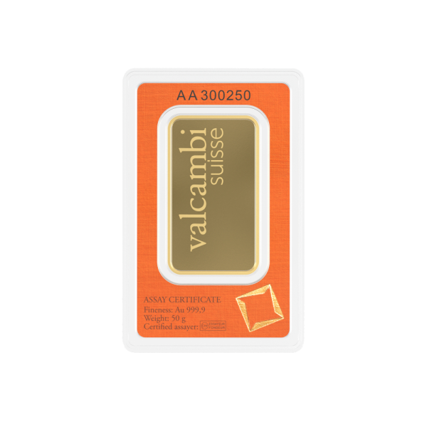 50 Gram Valcambi Gold Bar