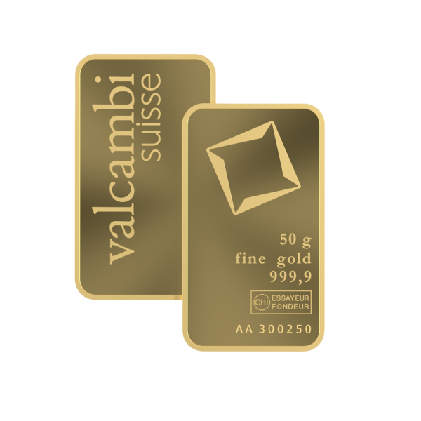 50 Gram Valcambi Gold Bar
