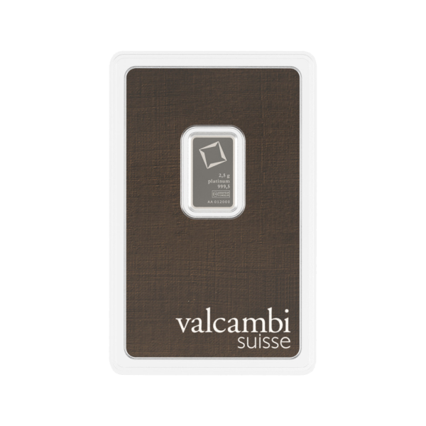 25 Gram Valcambi Platinium Bar