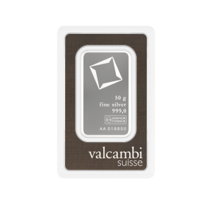 50 Gram Valcambi Silver Bar
