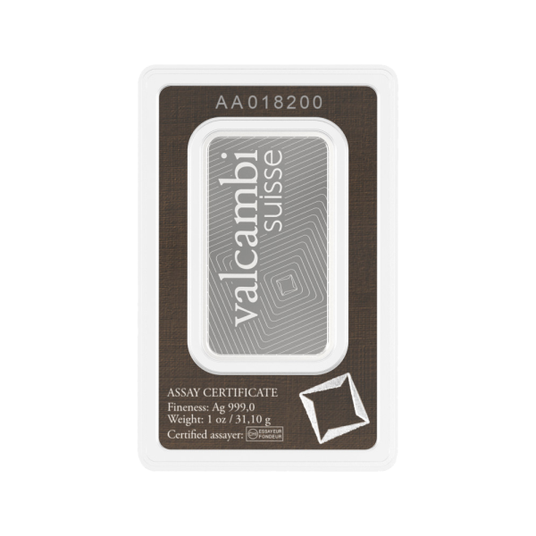 1 OZ Valcambi Silver Bar