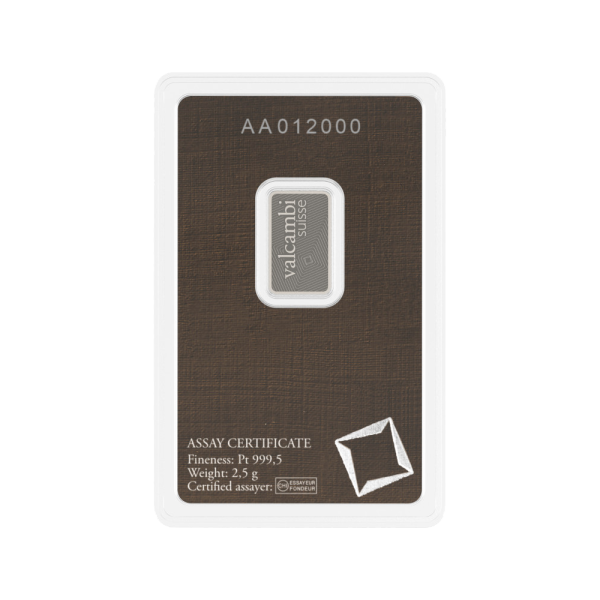 25 Gram Valcambi Platinium Bar
