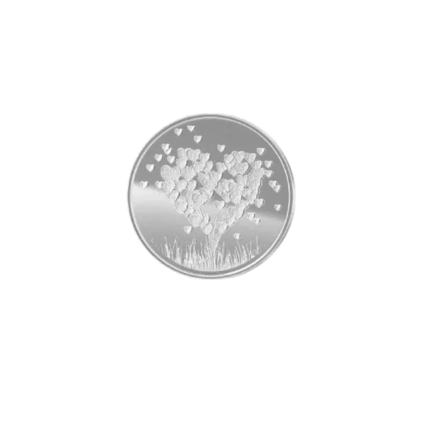 8 Gram Silver Love Tree Round Bar