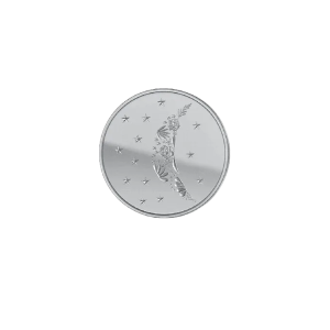 8 Gram Silver Moon Flower Round Bar