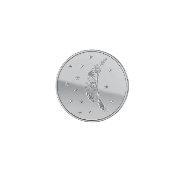 8 Gram Silver Moon Flower Round Bar