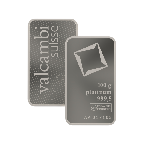 100g Valcambi Platinum Bar