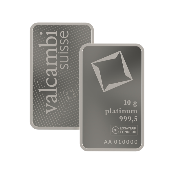 10 Gram Valcambi Platinum Bar