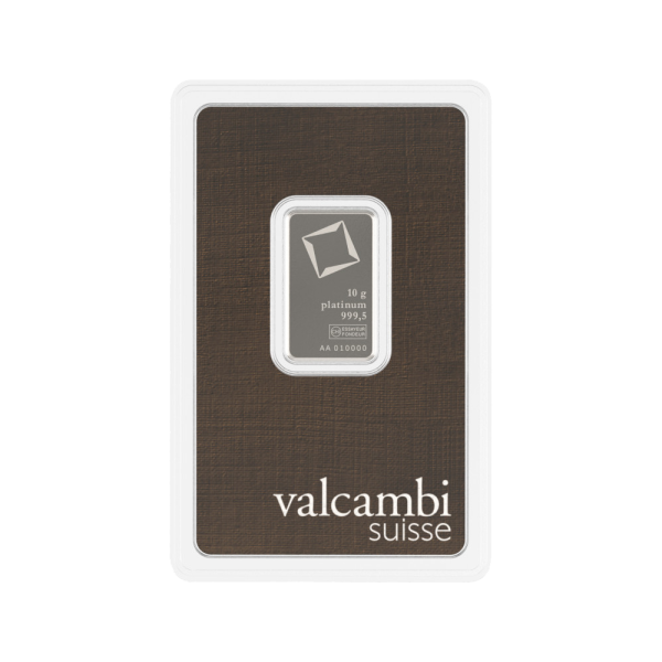 10 Gram Valcambi Platinum Bar