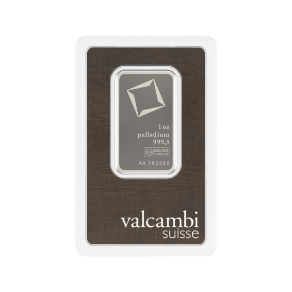 1 Ounce Valcambi Palladium Bar