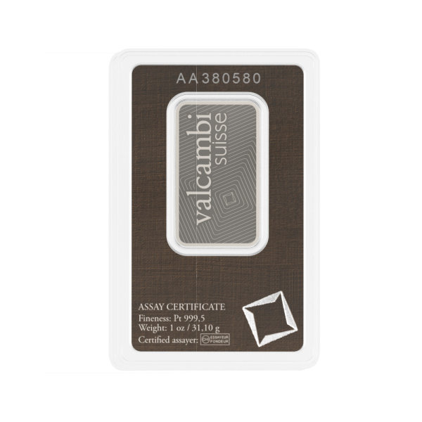 1Oz Valcambi Platinum Bar