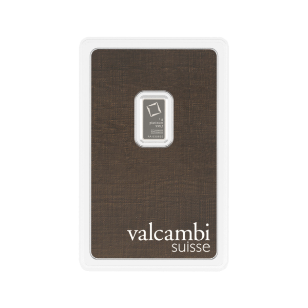 1 Gram Valcambi Platinum Bar