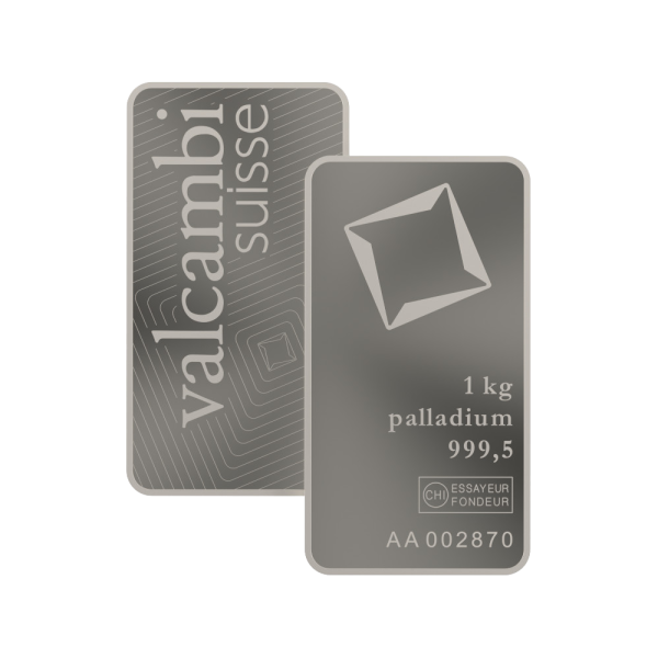 1 Kilogram Valcambi Palladium Bar