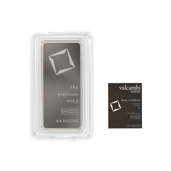 1kg Valcambi Platinum Bar