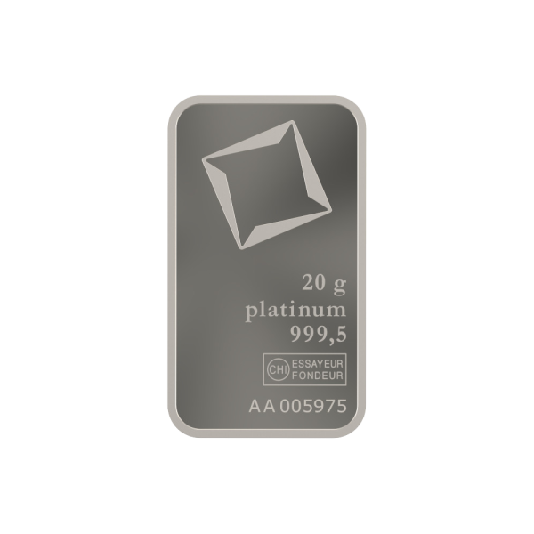 20 Gram Valcambi Platinum Bar