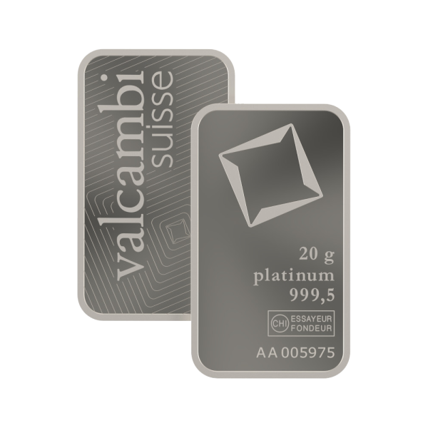 20 Gram Valcambi Platinum Bar