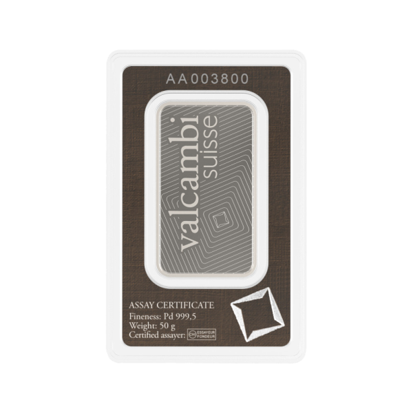 50g Valcambi Palladium Bar