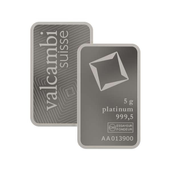 5g Valcambi Platinum Bar